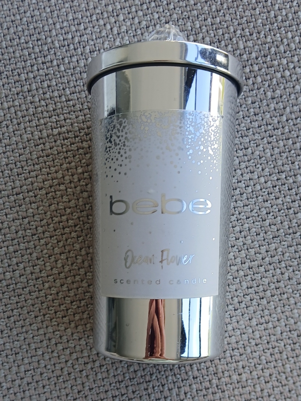 bebe Silver Mirrored Decorative Jar Candle with Lid